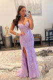 Mermaid Sweetheart Corset Back Formal Dress With Appliques