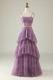 Lovely A-line Three Layered Tulle Party Dress With Belt