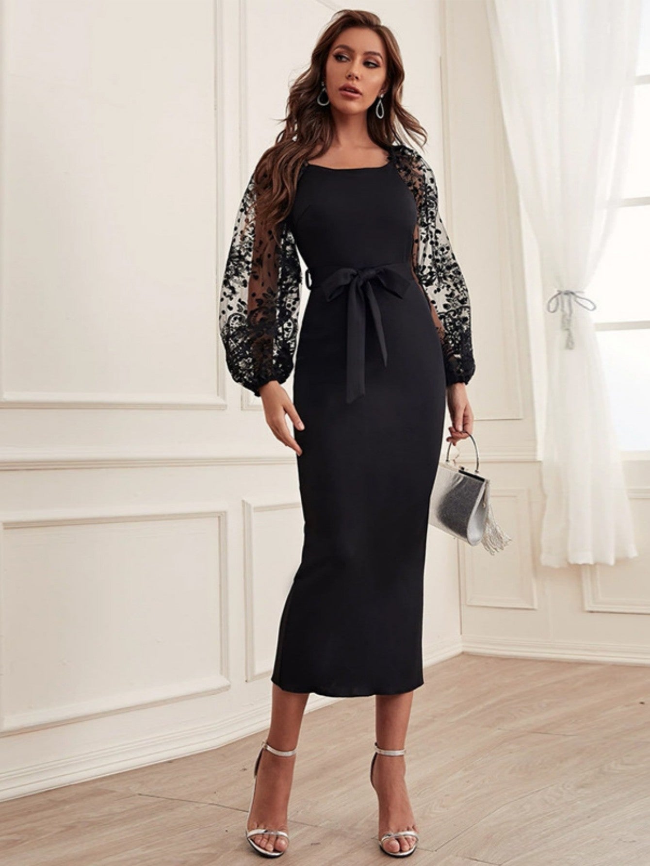 Black Elegant Tight Long Dress