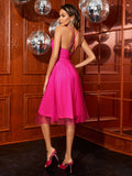 Pink Sexy Backless Midi Dress