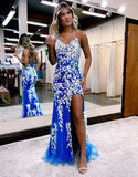 Pretty Mermaid Corset Back Prom Dress With Appliques